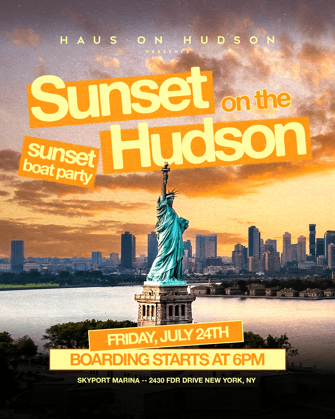 FRIDAY SUNSET ON THE HUDSON 07/24