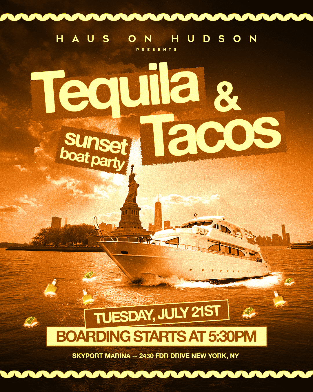 TACO & TEQUILA TUESDAY ON THE HUDSON 07/21